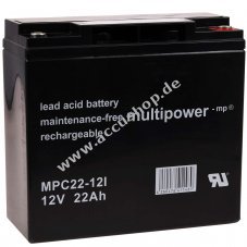 Powery Bleiaccu (multipower) fr Elektrorollstuhl Alber E-Fix 26