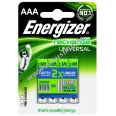 Energizer Universal Micro AAA Akku Ready to Use 4er Blister