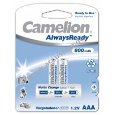 Camelion HR03 Micro AAA AlwaysReady 2er Blister 800mAh