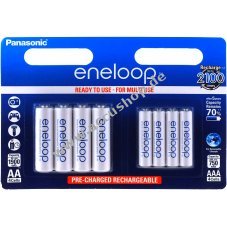 Panasonic eneloop Akku AA / AAA - 2x 4er Blister / Typ BK-KJMCCE44E