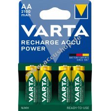 Varta Akku Mignon AA HR06 Pre-charged 1,2V 2100mAh 4er Blister