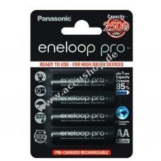 Panasonic eneloop Pro BK-3HCDE/4BE 2500mAh 4er Blister