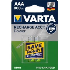 Varta Power Akku Ready2Use TOYS Micro AAA 2er Blister