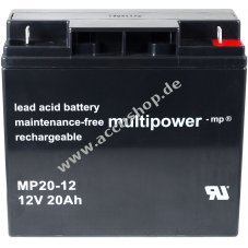 Powery Bleiaccu (multipower) fr USV APC Smart-UPS RBC 7 20Ah (ersetzt auch 18Ah)