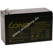 KungLong Blei-Gel-Akku fr USV APC Back-UPS CS500 9Ah 12V (ersetzt auch 7,2Ah / 7Ah)