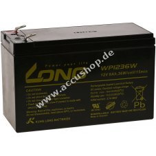 Long Blei-Gel-Akku fr USV APC Power Saving Back-UPS ES 8 Outlet 9Ah 12V ersetzt 7,2Ah 7Ah