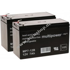 Ersatzaccu (multipower) fr USV APC Smart-UPS 750, APC RBC48 u.a. 12V 7Ah (ersetzt 7,2Ah)