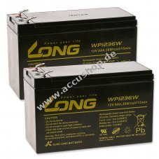 KungLong Blei-Gel Accu kompatibel mit USV APC RBC 109 9Ah 12V (ersetzt auch 7,2Ah / 7Ah)