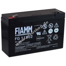 FIAMM Ersatzaccu fr Reinigungsmaschinen Alarmanlagen 6V 12Ah, ersetzt auch 10Ah