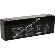 FirstPower Blei-Gel Akku FP1223 ersetzt Multipower MP2.3-12, MP2.2-12 VdS 12V 2,3Ah