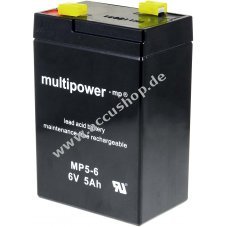Powery Ersatzaccu fr Notstromversorgung (USV) Tairui TP6-4.0 6V 5Ah (ersetzt auch 4,5Ah 4Ah)