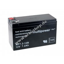 Powery Bleiaccu (multipower) MP7,2-12B VdS kompatibel mit Panasonic Typ LC-R127R2PG1