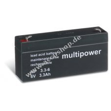 Powery Bleiaccu (multipower) MP3,3-6 ersetzt Panasonic LC-R063R4P