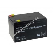 Powery Bleiaccu (multipower) MP12-12 Vds ersetzt Panasonic LC-RA1212PG