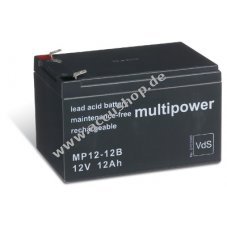 Powery Bleiaccu (multipower) MP12-12B Vds ersetzt Panasonic LC-RA1212PG1
