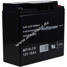 Powery Bleiaccu (multipower) MP18-12I Vds ersetzt Panasonic LC-XD1217PG