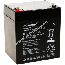 Powery Blei-Gel Akku 12V 6Ah ersetzt FIAMM Typ FG20451