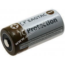 EagleTac CR123 A Li-Ion Akku 16340 (CR123A, RCR123) 750mAh 3,7V IC Protection