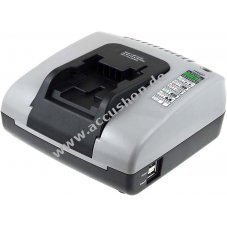 Powery Akku-Ladegert mit USB fr Black & Decker Rasentrimmer GLC2500L
