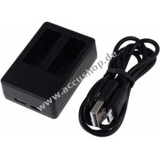 Ladegert Typ AHDBT-501 fr 3 Stck GoPro Hero 5 Accu inkl. Micro USB Kabel