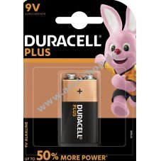 Batterie Duracell Plus Power Typ PP3 9V-Block Blister