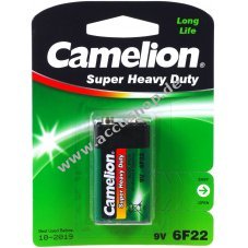 Batterie Camelion Super Heavy Duty 6F22 9-V-Block (10 x 1er Blister)