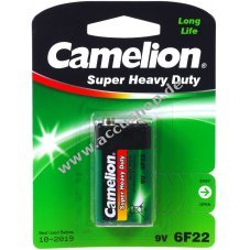 Batterie Camelion Super Heavy Duty 6F22 9-V-Block (10 x 1er Blister)