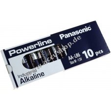 Panasonic Powerline Industrial Alkaline AA LR6AD LR6 M 1,5V 10er Pack