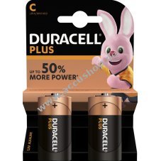 Batterie Duracell Plus MN1400 LR14 Baby 2er Blister