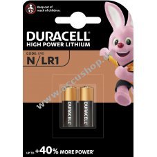 Batterie Duracell Security MN9100 LR1 Lady 2er Blister