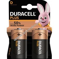 Batterie Duracell Plus Typ LR20 2er Blister