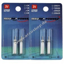 4x Stabbatterie CR425 fr Elektro Posen, Angelposen, Bissanzeiger 2x2er Blister