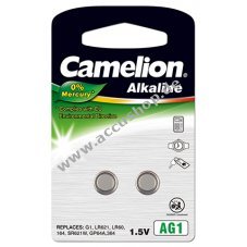 Camelion Knopfzelle AG1 2er Blister