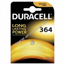 Duracell Knopfzelle SR621SW/ Typ 364 1er Blister