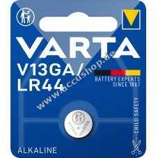 Varta Knopfzelle LR44 AG13 V13GA A76 1er Blister