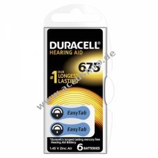 Duracell Hrgertebatterie 675AE / AE675 / DA675 / PR1154 / PR44 / V675AT 6er Blister