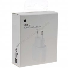 Apple USB-C Ladeadatper, Ladegert A2347 MHJE3ZM/A 3A 20W wei