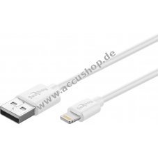 goobay Lightning MFi/USB Sync- und Ladekabel kompatibel mit Apple iPhone 6s/6s Plus