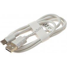 goobay USB-C Ladekabel fr z.B. Huawei Mate 20, Samsung Galaxy A8, HTC Honor 9 u.a., 1m, Wei