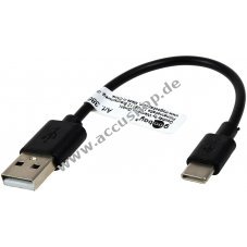 goobay USB-C Lade- u. Synchronisationskabel fr Gerte mir USB-C Anschluss, 0,1m, Schwarz
