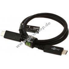 goobay USB-C auf USB-C PD schnelles Lade-, Synchronisationskabel 0,5m 5A