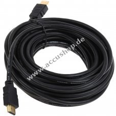 High Speed HDMI Kabel mit Standard-Stecker (Typ A) 10m, Schwarz, vergoldete Anschlsse