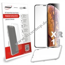 Display Schutzfolie Sicherheitsglas fr iPhone XR, iPhone 11, Staub-Schutz fr Lautsprecher 2.5D