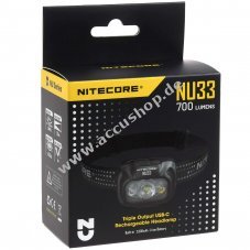 Nitecore NU33 LED Kopflampe, Stirnlampe, Headlamp, USB-C, max. 700 Lumen