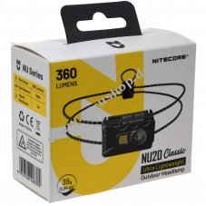 Nitecore NU20 Classic LED Kopflampe, Stirnlampe, Headlamp, USB-C, max. 360 Lumen