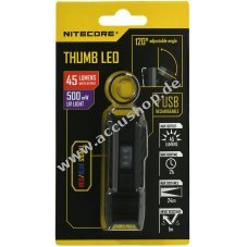 Nitecore THUMB UV Mini-Schlsselanhnger-Lampe mit UV-Licht mit 45 Lumen