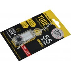 Nitecore TUBE 2.0 Mini LED Taschenlampe, mit Micro USB, max. 55 Lumen, transparent