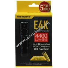 Nitecore E4K Tactical EDC-Lampe, Taschenlampe 4400 Lumen