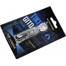 Schlsselanhnger-Taschenlampe Nitecore TIKI  GITD - Glow in the Dark, Blau, mit Micro-USB