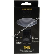 Nitecore TINI 2 LED Schlsselanhnger-Taschenlampe, 500 Lumen